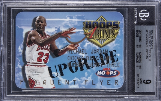 1997-98 Hoops Frequent Flyer Club #FF4 Michael Jordan - UPGRADE - BGS MINT 9